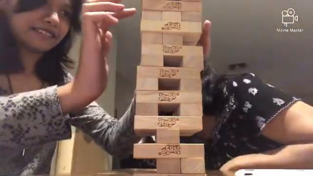 Playing Classic Jenga with my mother ❤️ смотреть онлайн