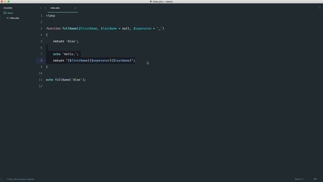 PHP Basics: Functions: Function flexibility (25/35) смотреть онлайн