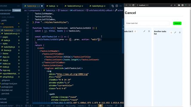 Build a tasks board | React | LocalStorage: Editing a Tasks List смотреть онлайн