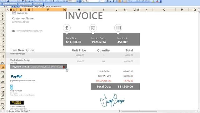 Creative Invoice Excel Files Tutorial | GraphicRiver.net 7012176 смотреть онлайн
