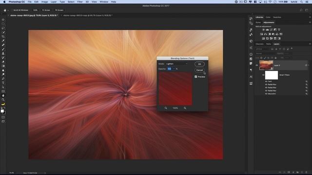Abstract Twisted Light Fibers Effect Photoshop Tutorial смотреть онлайн