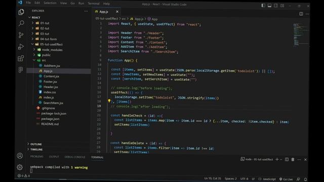 Учим React useEffect / #6 – React JS для начинающих смотреть онлайн