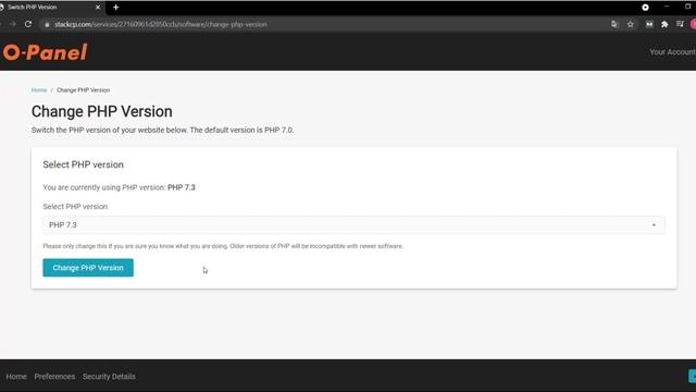 Comment changer la version PHP depuis le control panel ? смотреть онлайн
