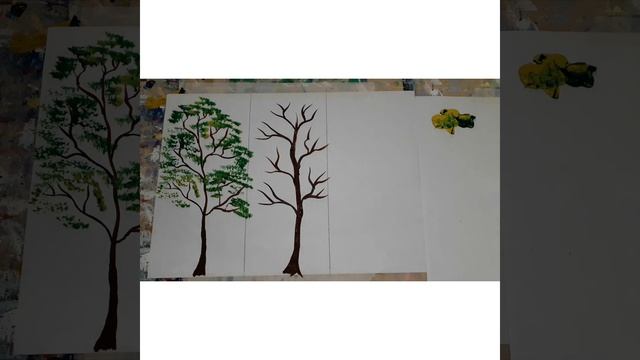 Учимся рисовать деревья, 3 способа оформления кроны??Как нарисовать дерево?