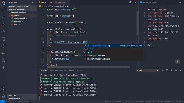 How to scale NodeJs applications using the cluster module. смотреть онлайн