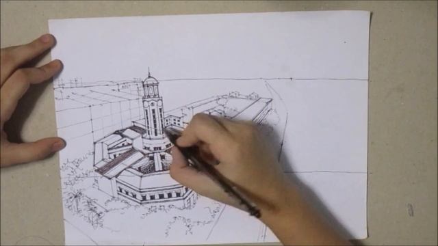 Manila City Hall | Architectural Sketch Time lapse смотреть онлайн