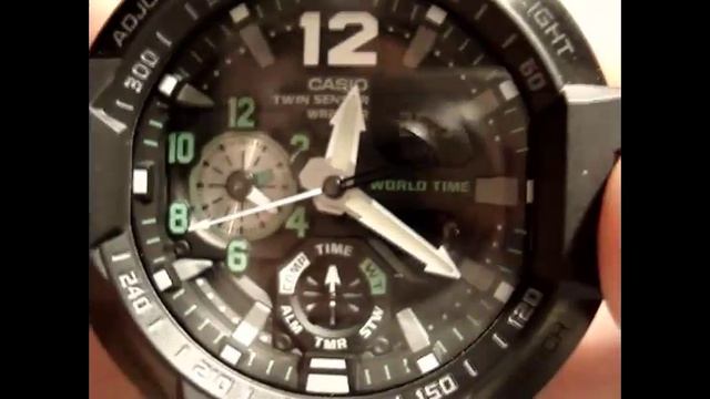 G-Shock GA-1100-1A Обзор и настройка смотреть онлайн