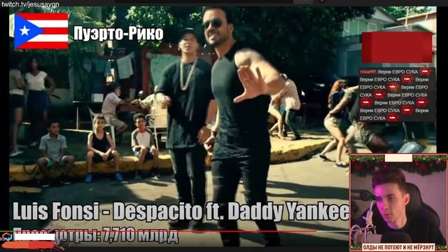 ХЕСУС СМОТРИТ: ТОП 1 ПЕСНЯ КАЖДОЙ СТРАНЫ по ПРОСМОТРАМ | 100 стран | Лучшие мировые клипы и хиты смотреть онлайн