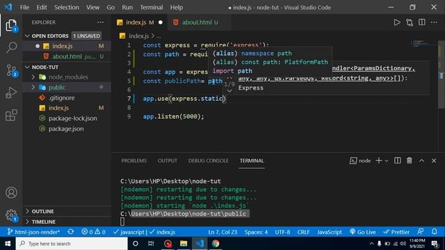 Node JS in Hindi # 21 Make HTML page смотреть онлайн
