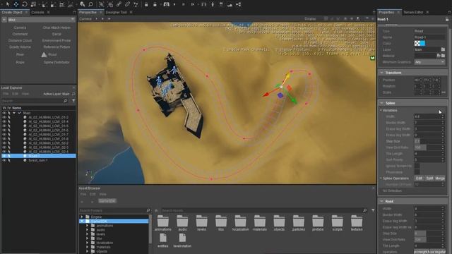 CryEngine5. Урок 4. Настройки карты, создание дороги и запретных зон. смотреть онлайн