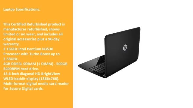 [Full Review + Discount] HP Pavilion 15-R013CA Intel Pentium N3520 2.17GHz 500GB 4GB DVDRW смотреть онлайн
