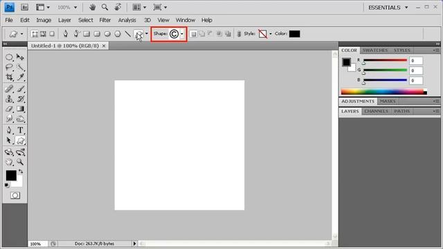 1.1 Drawing with Shape Tools: Adobe Photoshop CS4 Video смотреть онлайн