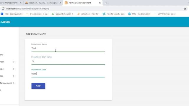 Employee Leaves Management System - ELMS Part 1 смотреть онлайн