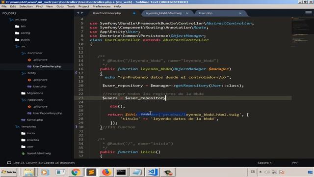 Blog avanzado 9. Uso de librerías en Symfony. Php (echo, die, vardump). смотреть онлайн