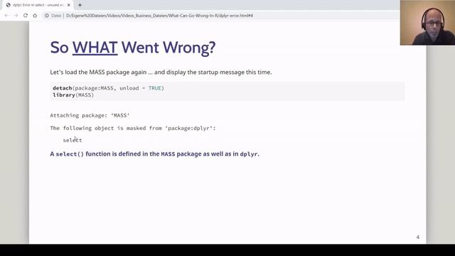 R Programming / dplyr: Error in select (...): unused arguments смотреть онлайн