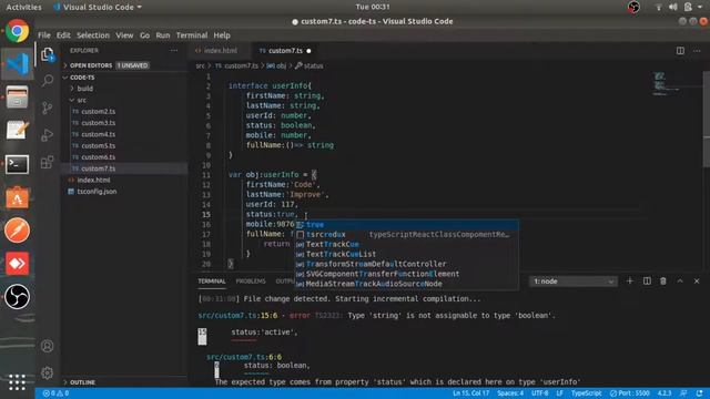 Interface | #7 | TypeScript tutorial in Hindi смотреть онлайн