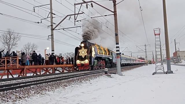 Поезд Деда Мороза 29.12. Нижний Новгород-Сортировочный #поезддедамороза #нижнийновгород смотреть онлайн