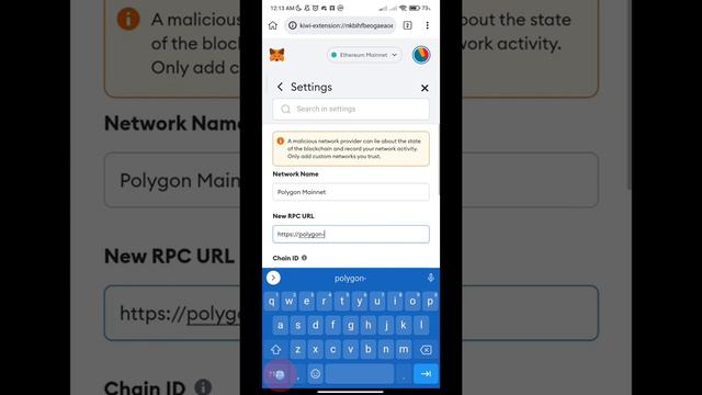 Adding Polygon Network on Metamask - Kiwi Browser (Mobile) смотреть онлайн