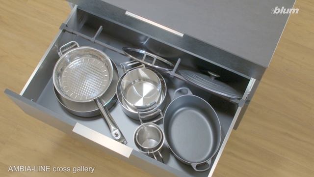 AMBIA-LINE cross gallery: inner dividing system for pots and lids | Blum смотреть онлайн