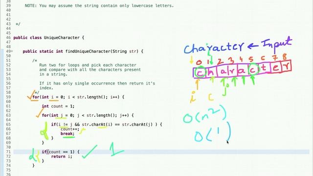 Find First Unique Character in a String | Programming Tutorials смотреть онлайн