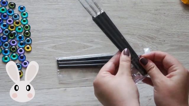 Посылка из Китая! Кабошоны, очки и набор кисточек. смотреть онлайн
