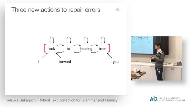 Keisuke Sakaguchi: Robust Text Correction for Grammar and Fluency смотреть онлайн