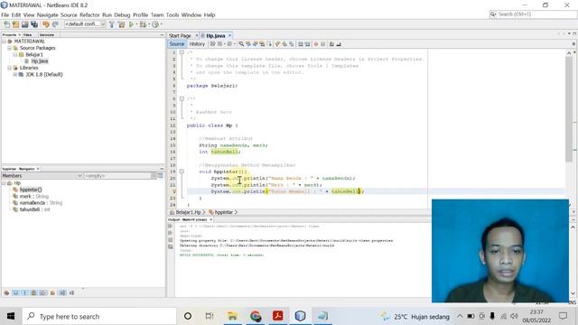 Program Java Class, Object Method, Attribute смотреть онлайн