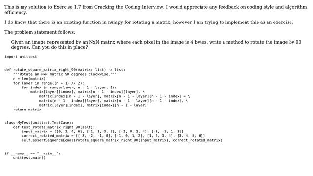 Rotate Matrix using Python смотреть онлайн