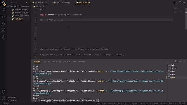 Python Coding Basics 2 (Livestream) смотреть онлайн