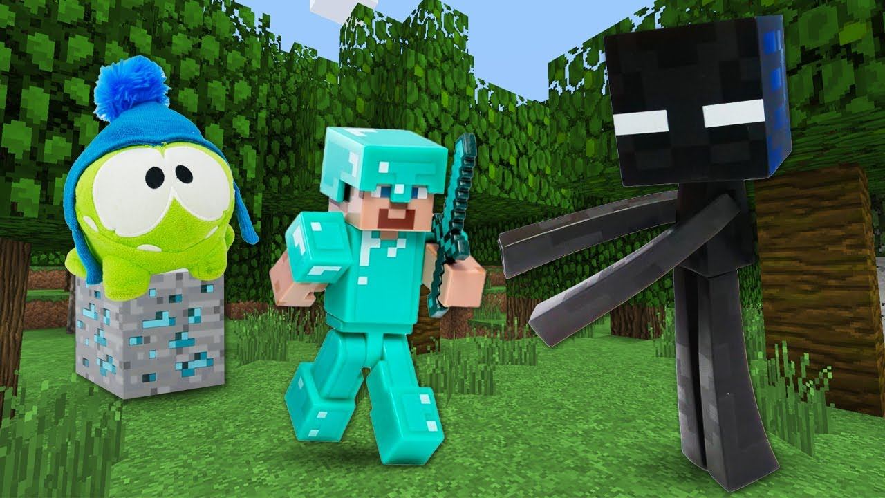 Видео обзор игр – Стив Майнкрафт Лего и Ам Ням в Minecraft! – Игры битвы с мобами Майнкрафт смотреть онлайн