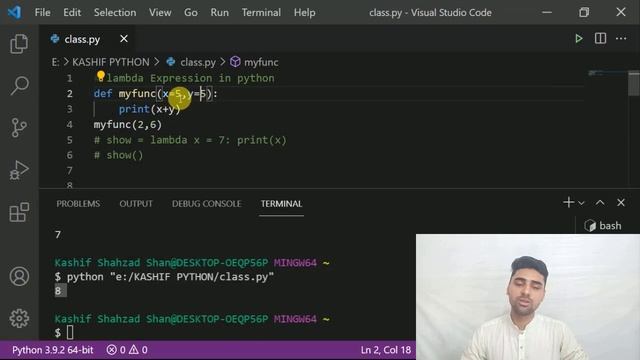 PYTHON LANGUAGE | USING TWO ARGUMENTS IN LAMBDA | CLASS 57 | SHAN DEVELOPERS смотреть онлайн