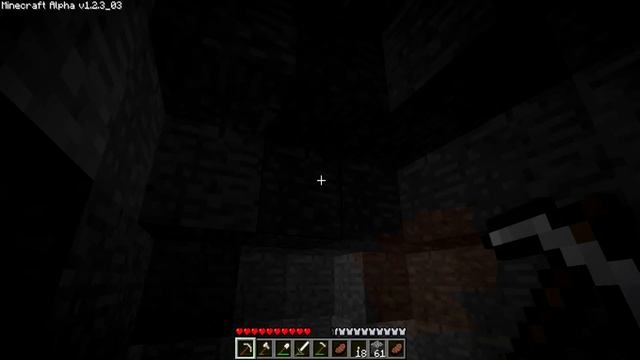 На версии Minecraft Alpha 1.2.3_03 есть алмазы