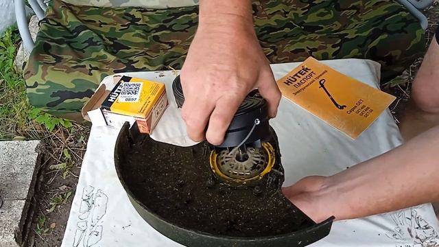 Замена катушки на триммере Huter GET-600. смотреть онлайн
