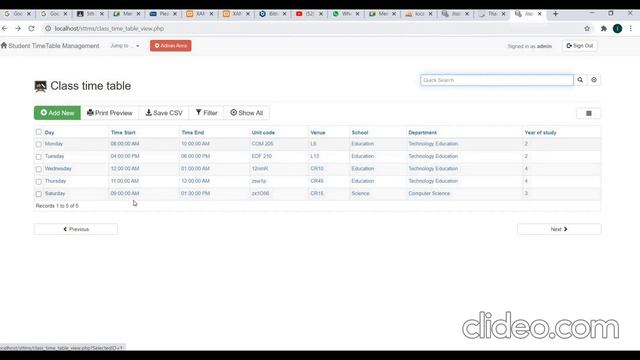 Automated College Timetable Generator Using PHP. смотреть онлайн