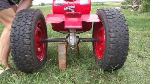 Установка автомобильных колес на мотоблок САЛЮТ-100