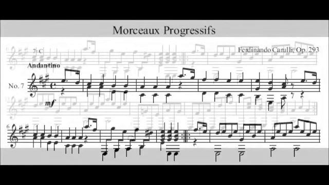 Carulli:Morceaux Progressifs No.7, Op.293 for 10-string guitar, 十弦吉他 смотреть онлайн