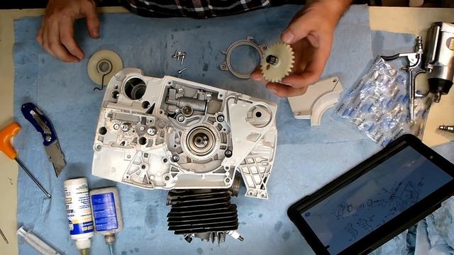 MS 880 Build Series - Flywheel & Oiler