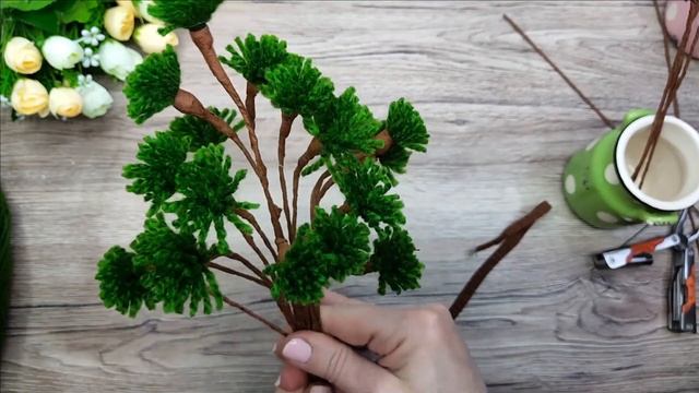 Bonsai Woolen Tree  ?| Easy Woolen Tree Making | Бонсай из пряжи @OldisDIY