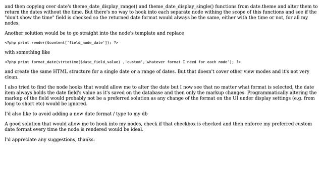 Drupal: Custom date range format on a node by node basis смотреть онлайн