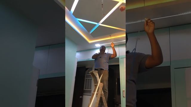 Led installation #interiordecorating #led #ledlights #homedecor #poplight #revatiinterior смотреть онлайн