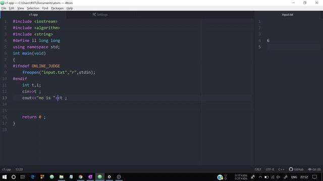 220IQ Setup For Competitive Programming ||Atom||Split Windows||File input смотреть онлайн