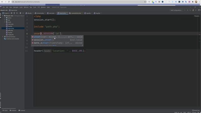 Logout, выход и удаление сессии | Динамический веб-сайт смотреть онлайн