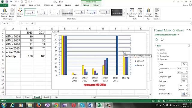 Урок 22 Редактиране и изтриване на диаграма в MS Excel 2013 смотреть онлайн