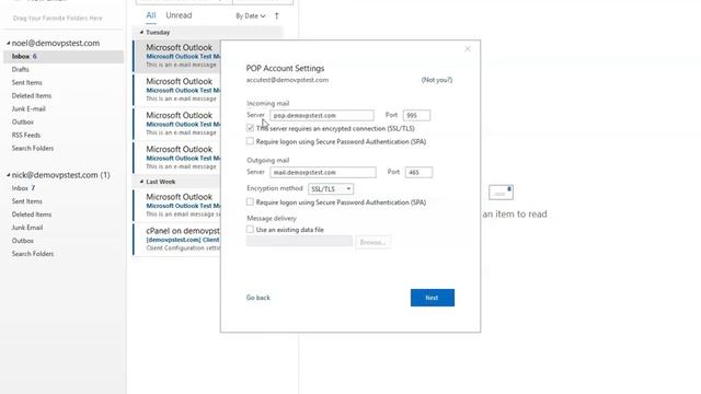 How to configure a POP 3 email account in Outlook 2016 with SSL? смотреть онлайн