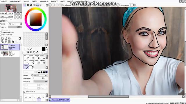 SpeedArt - ЧБ (Черно-Белый) PaintToolSAI - обучение ЧБ Арту смотреть онлайн