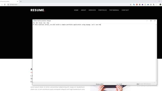 1. Build portfolio application using Django - Overview смотреть онлайн