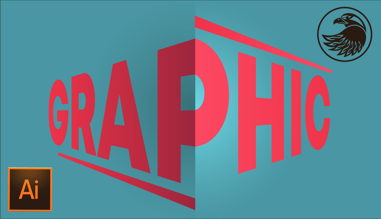 Ломаный текст в перспективе в иллюстраторе | Эффект создания угла с помощью света тени в Illustrator смотреть онлайн