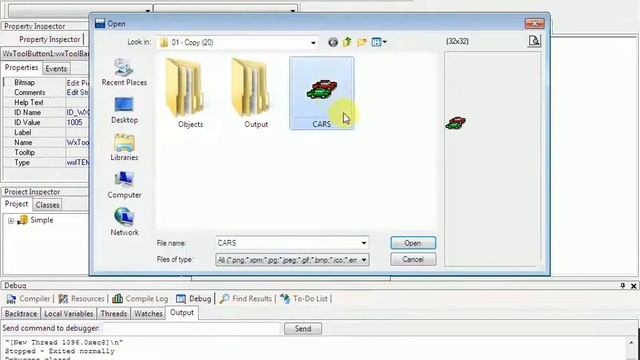 Menu and Status bar with event in C++ смотреть онлайн