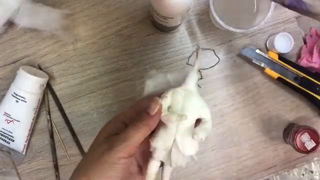 Ватная игрушка "Девочка с зонтиком"/Как сделать ватную игрушку смотреть онлайн