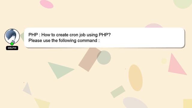 PHP : How to create cron job using PHP? смотреть онлайн